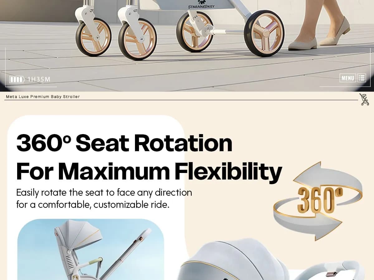 Meta Luxe Baby Stroller Aplus