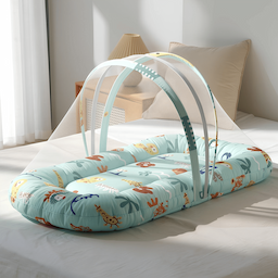 Bed with Mosquito Net