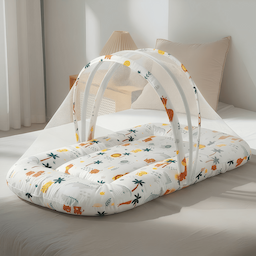 Bed with Mosquito Net