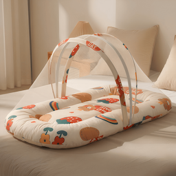 Bed with Mosquito Net