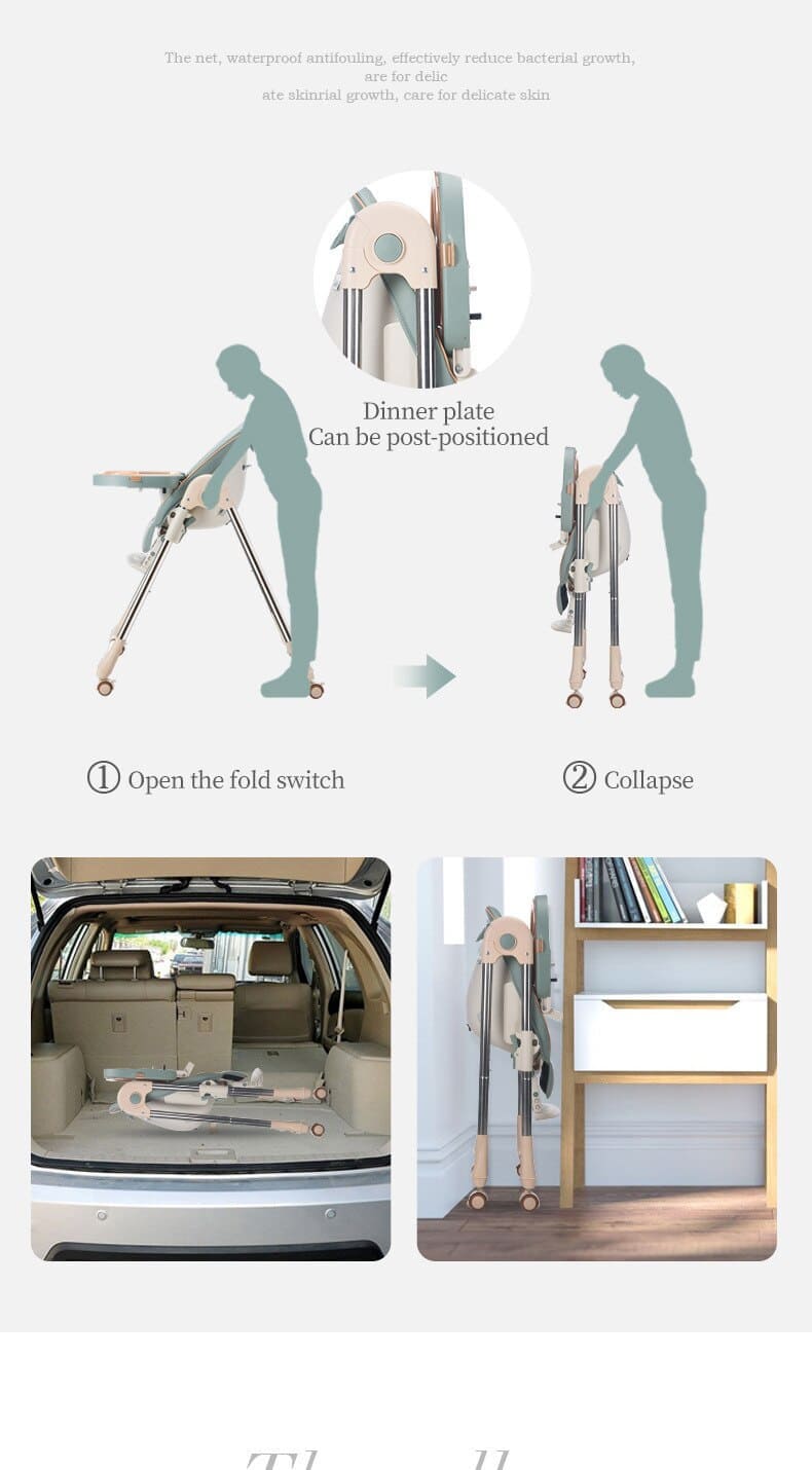 Adjustable Height Baby Booster Seat for Growing Children
