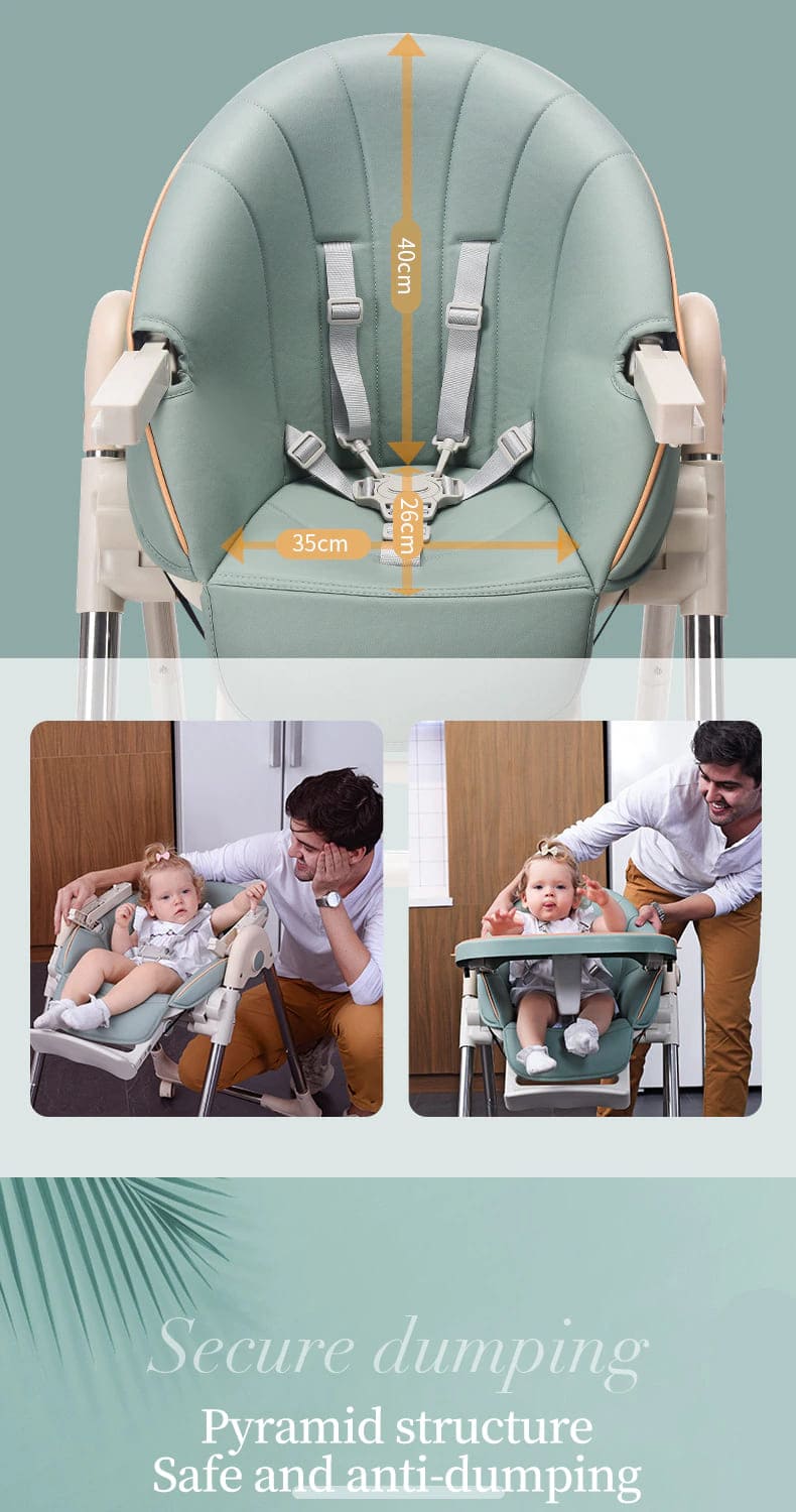 Portable baby booster seat with detachable food tray