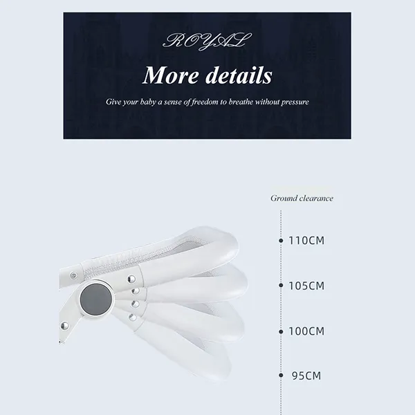 Premium Grey Baby Stroller inner view