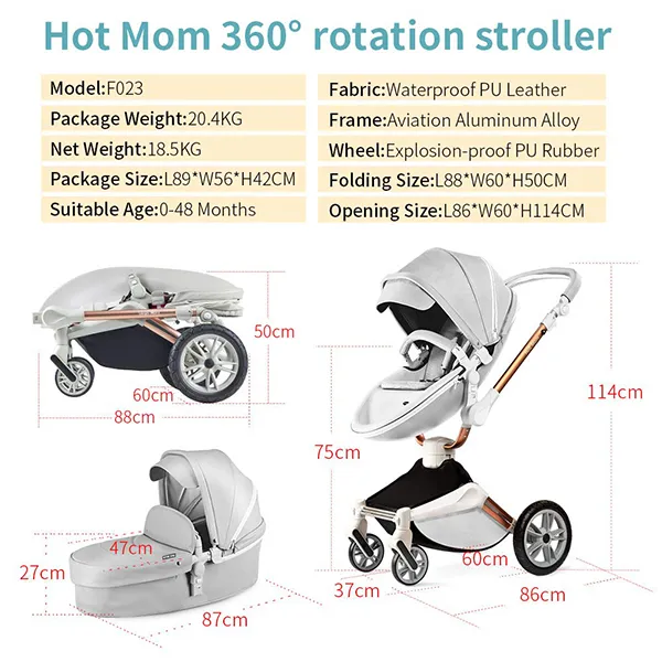 features of hot mom baby stroller