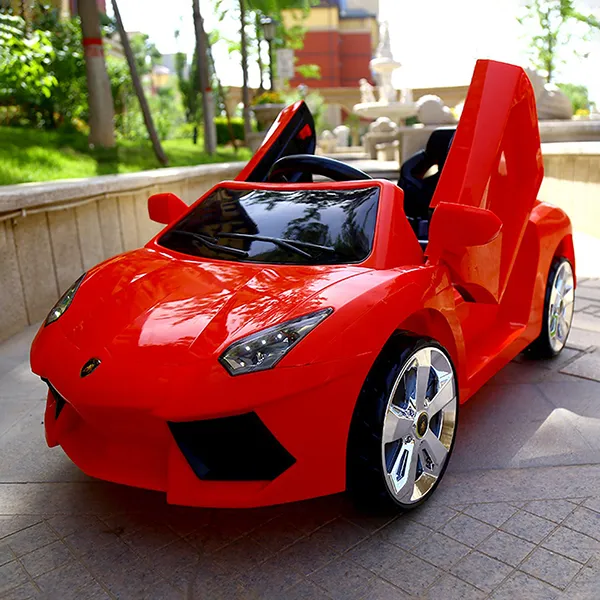 Battery Operated Ride Cars With Vertical Opening Doors Remote Control & Music – Red StarAndDaisy