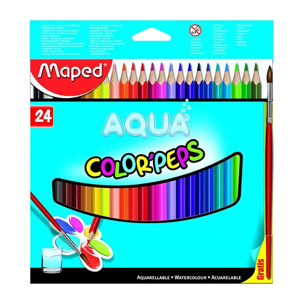 Buy Maped Color’Pes Aqua – Water Color Pencils Cardboard 24 Colors