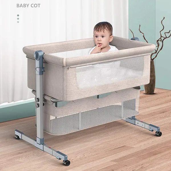 Buy Premium Newborn Bassinet Sleeper – Memory Foam Mattress (Khaki)