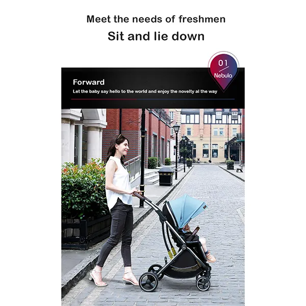 stroller on road view