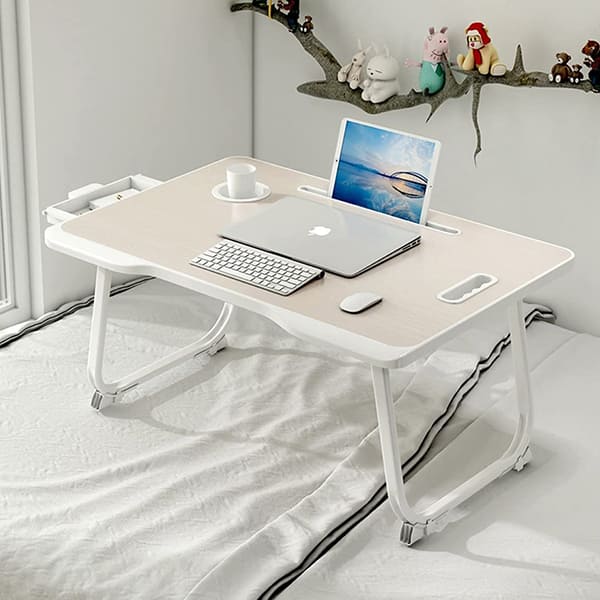 SND Homes 'Bed Buddy' Laptop Desk, Portable Foldable Laptop Bed Table for Bed and Sofa with Drawer