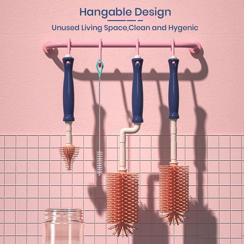 Silicone bottle brush set