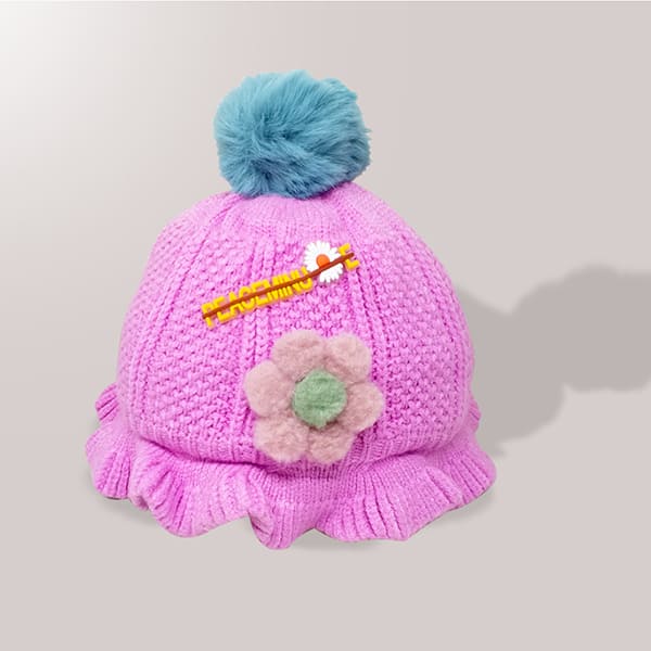 StarAndDaisy Kids Woolen Cap (Upto 4 years kids – Pink)