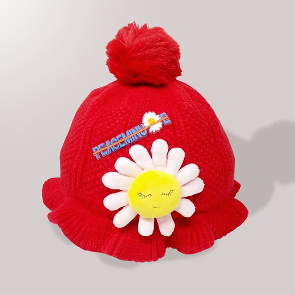 StarAndDaisy Kids Woolen Cap (Upto 4 years kids – Red)