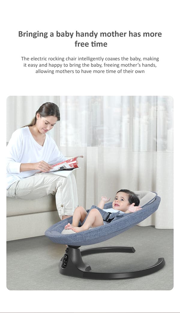 relaxing baby in cuddle swings