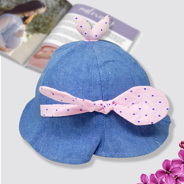 StarAndDaisy Kids Summer Cap (Upto 4 years kids – Denim Light Blue)