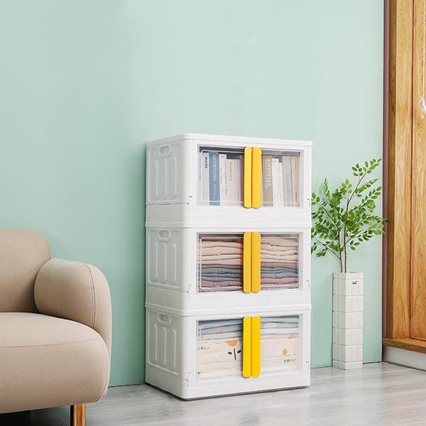 StarAndDaisy Kids Wardrobe - Storage Cabinet - Portable Almira with Drawers & Convertible Design - 3 stackable cuboids, 32 Lt