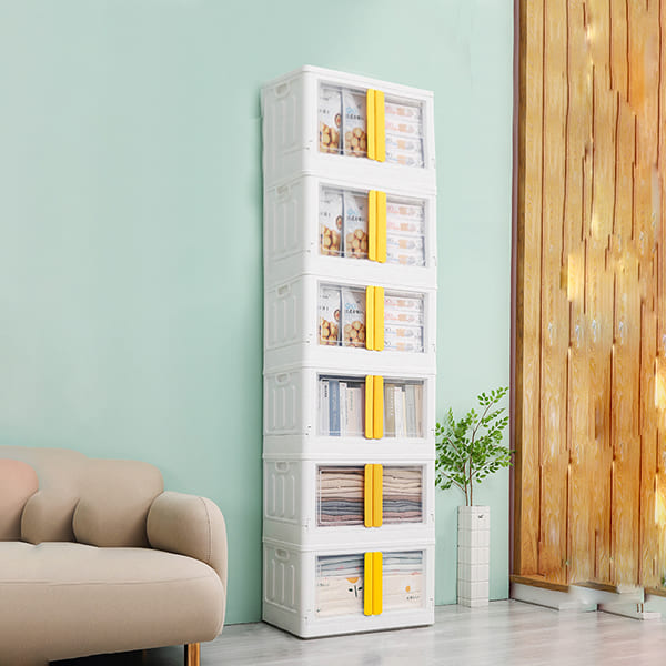 StarAndDaisy Kids Wardrobe - Storage Cabinet - Portable Almira with Drawers & Convertible Design - 6 Stackable Cuboids