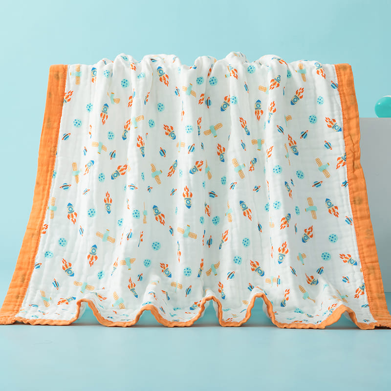 Premium Cotton 6 Layered Baby Muslin Blanket