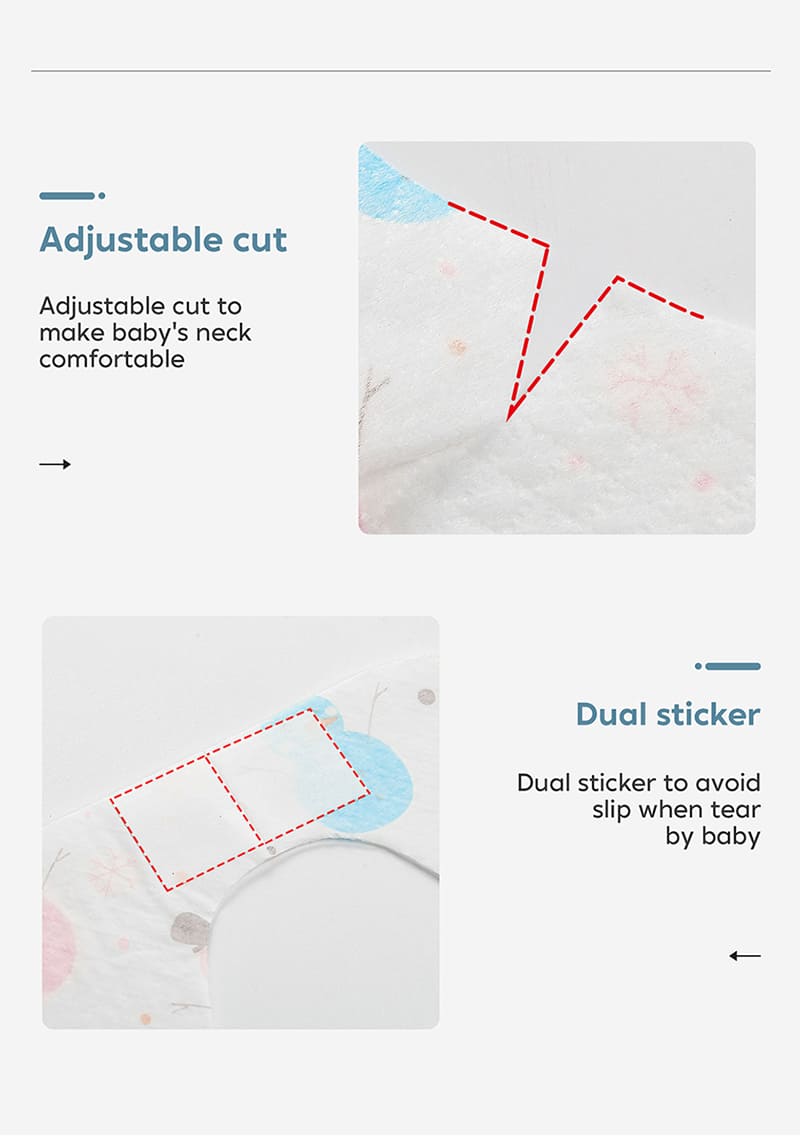 Disposable baby burp bibs