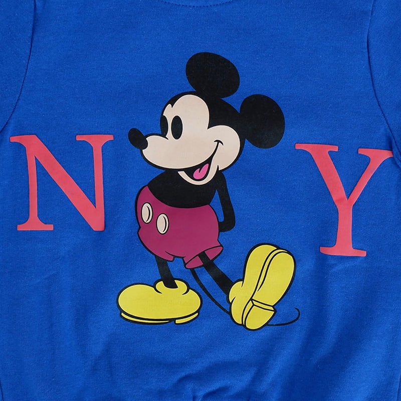 blue printed t-shirt