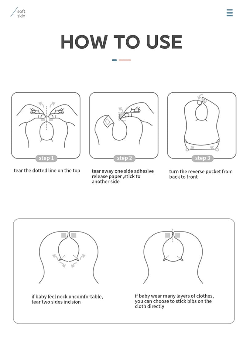 Disposable baby Bibs