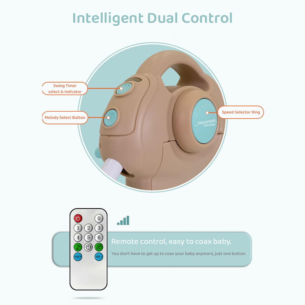 StarAndDaisy New Born Electric Born Baby Cradle Baby Swing Crib Bassinet with Music Mosquito Bassinet