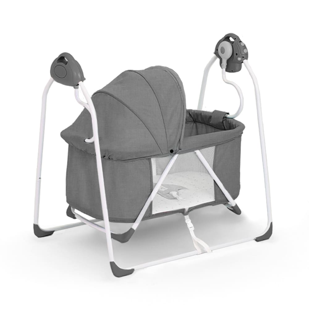 StarAndDaisy New Born Electric Born Baby Cradle Baby Swing Crib Bassinet with Music Mosquito Bassinet (Grey)