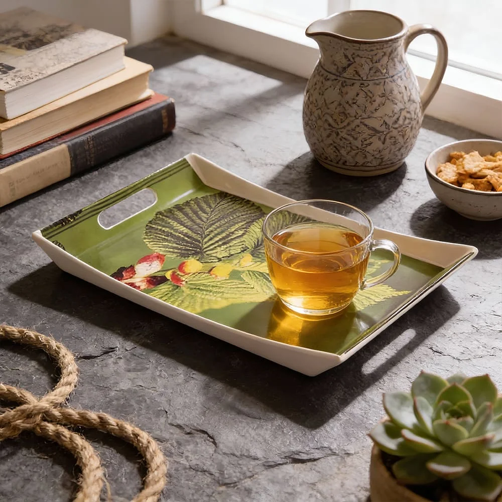 green leaves tray set upc