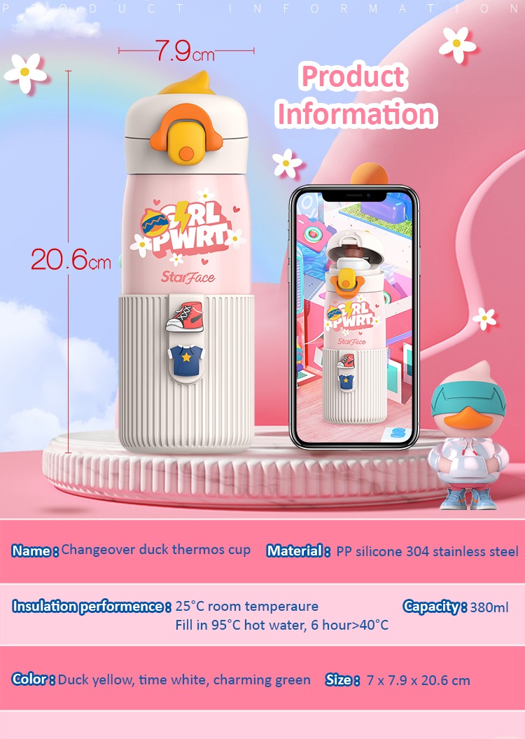 insulated water flask with hanging buckel