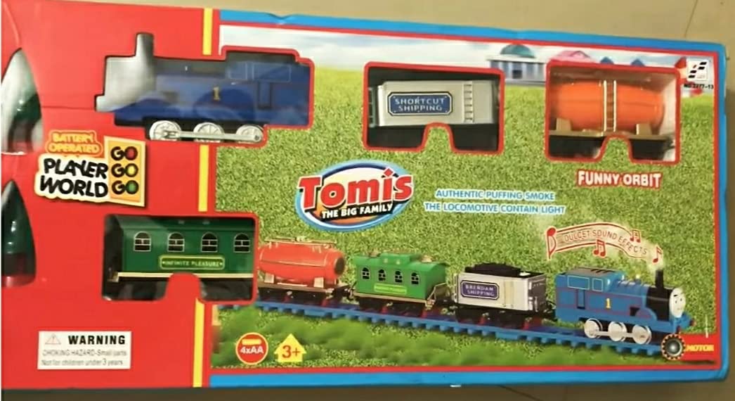 Tomis The Big Family Train Track Toy Set with Sound Intelligent, (Multicolor | TRAIN SET 2277-13)