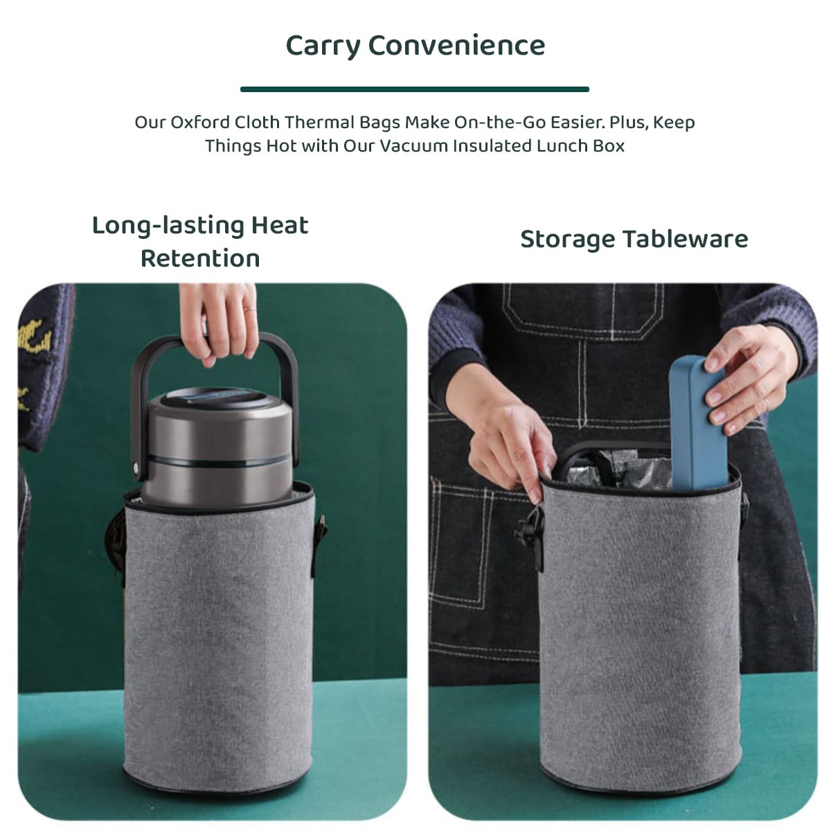 3 Stainless Steel Containers , Leak Proof Microwave Safe | Full Meal and Easy to Carry Stackable Stainless Steel Thermal Compartment Lunch/Snack Box, 3-Tier Insulated Bento/Food Container . heat insulated