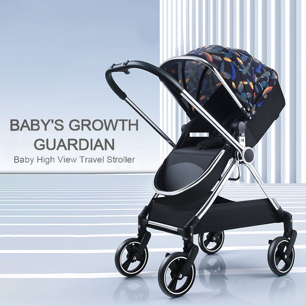 StarAndDaisy International Series 2-in-1 Stroller For Baby & Kids, True Bassinet Mode with Reversible Seat, Full Recline, Adjustable Handlebar Durable Lightweight Baby Stroller, Baby Pushchair with UPF 50+ Sun Canopy. 360 degree rotation (Florista Black)