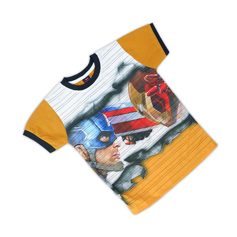 Buy Marvel Avengers Printed T-shirt 100% COTTON for kids Online India