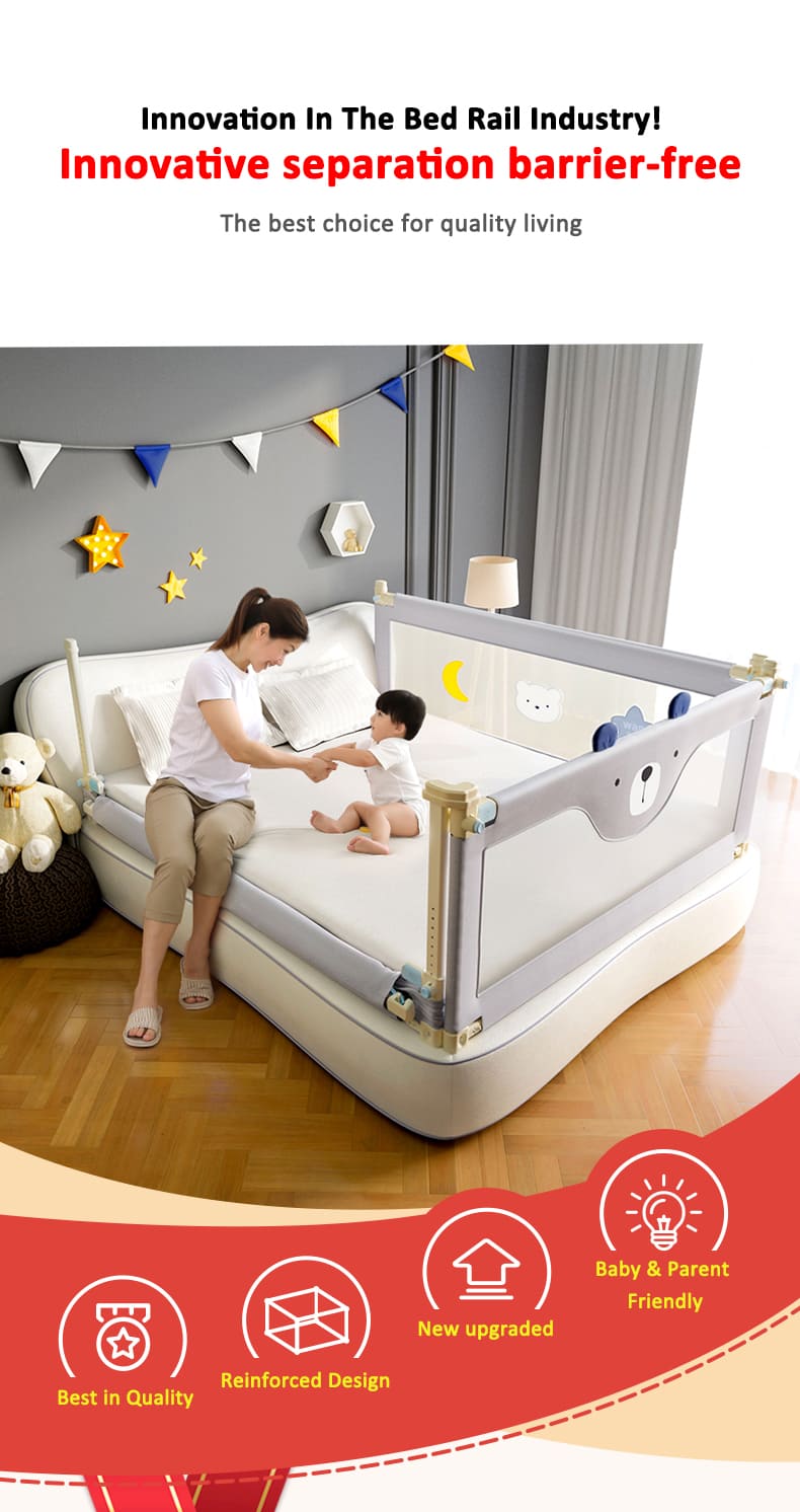 single bed with guard rail