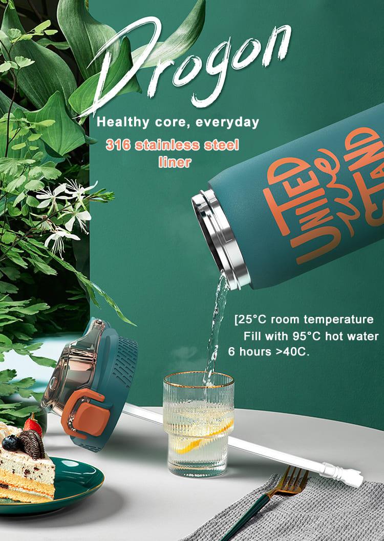 Flask with Hanging Buckle 1100ml (Dark Green)