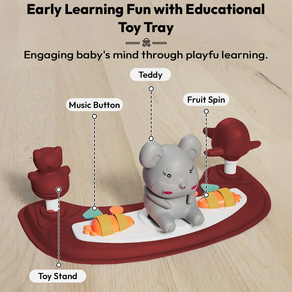 Detachable toy tray walker