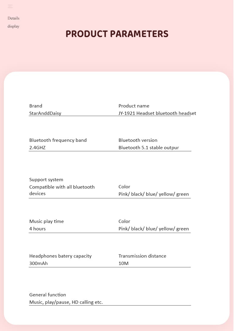 Wireless Bluetooth Headset 5.1 High-speed and stable