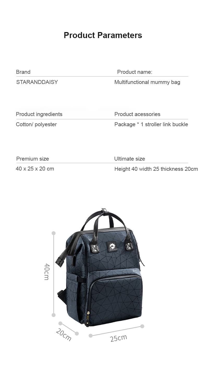 Features of StarAndDaisy Baby Diaper Bag - Diaper Backpack Bag