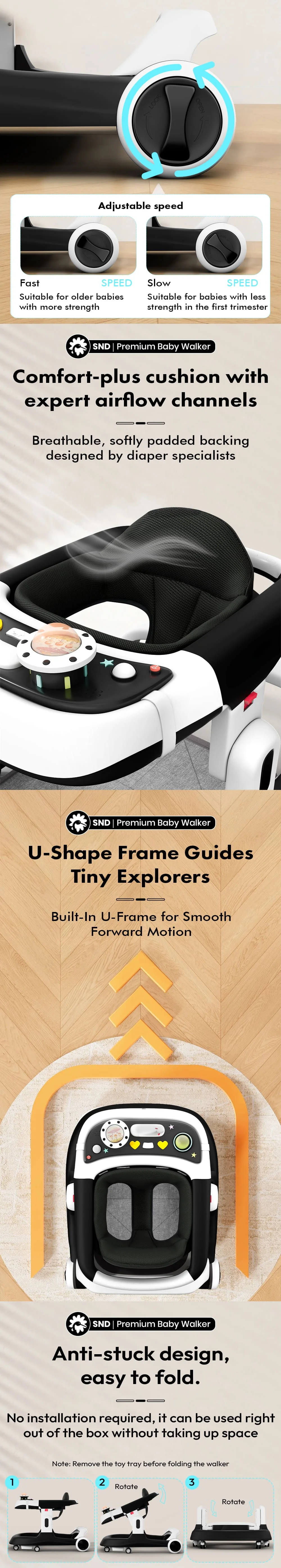 Baby Walker with Adjustable Height