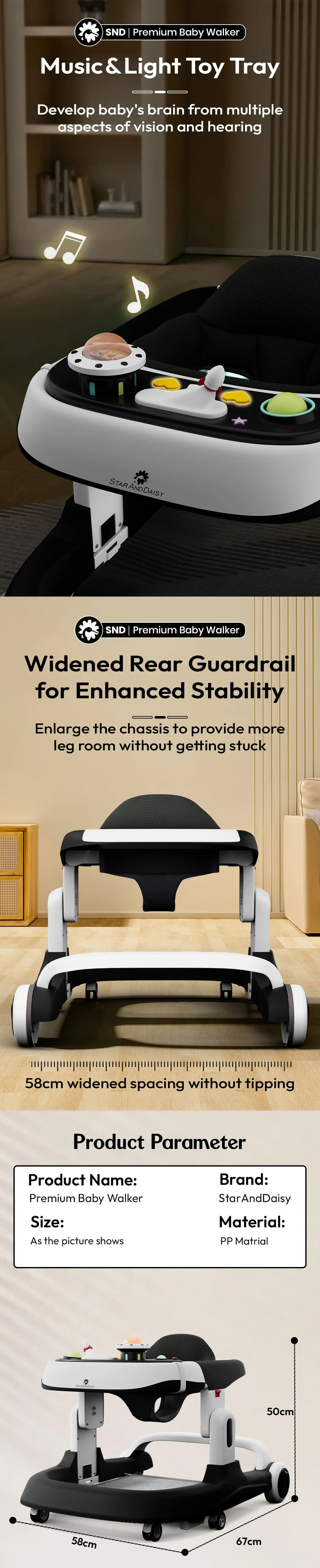 Adjustable Baby Walker