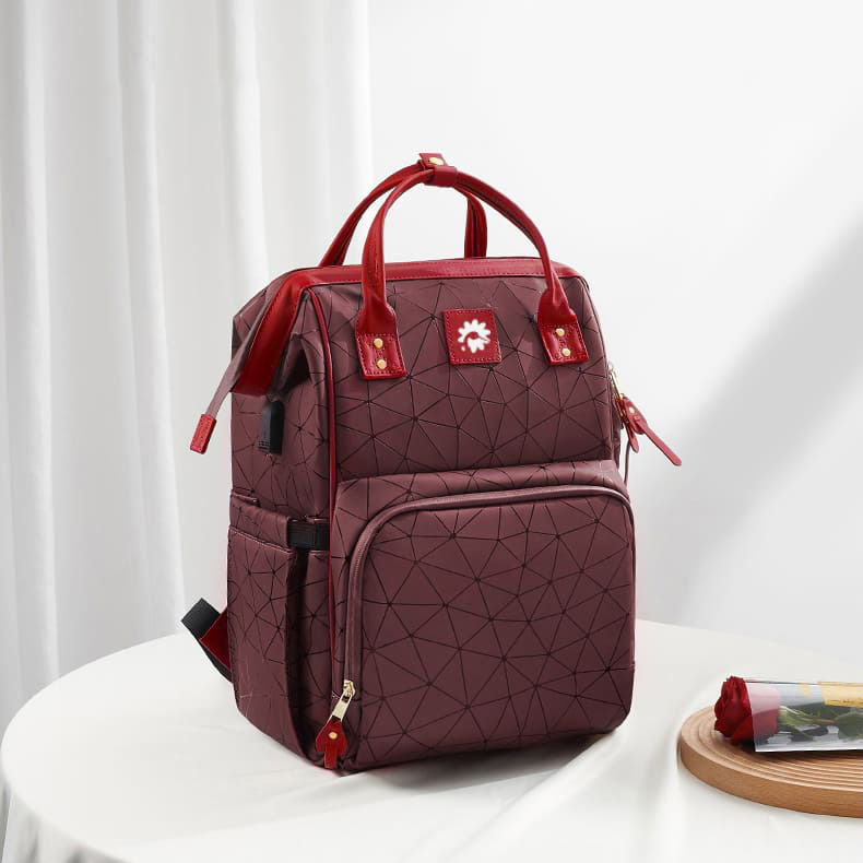 StarAndDaisy Baby Diaper Bag - Diaper Backpack Bag (Maroon)