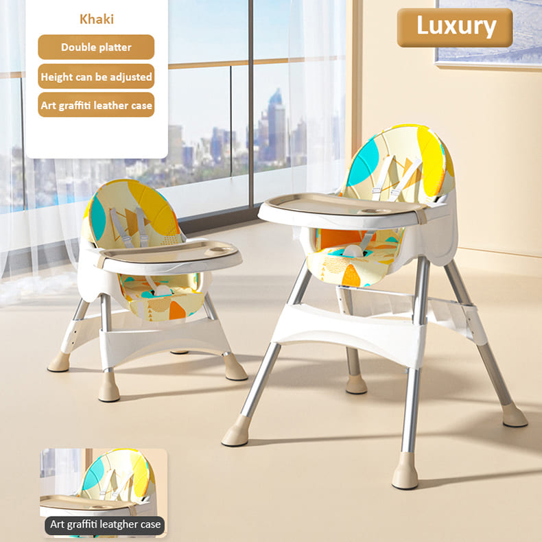 Adjustable Recline Feature in a Wooden Baby High Chair