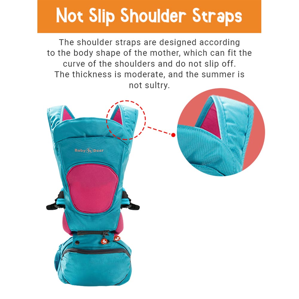 Baby Carrier with Upgraded Breathable Air Fabric Ergonomic Design Coushion Padding