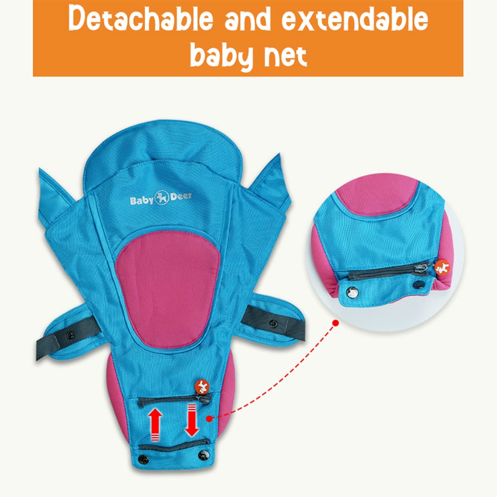 Baby Carrier with Upgraded Breathable Air Fabric Ergonomic Design Coushion Padding