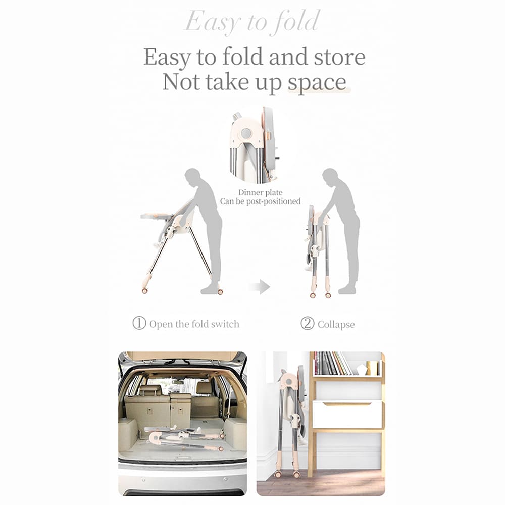 Foldable Toddler Booster Seat for Dining