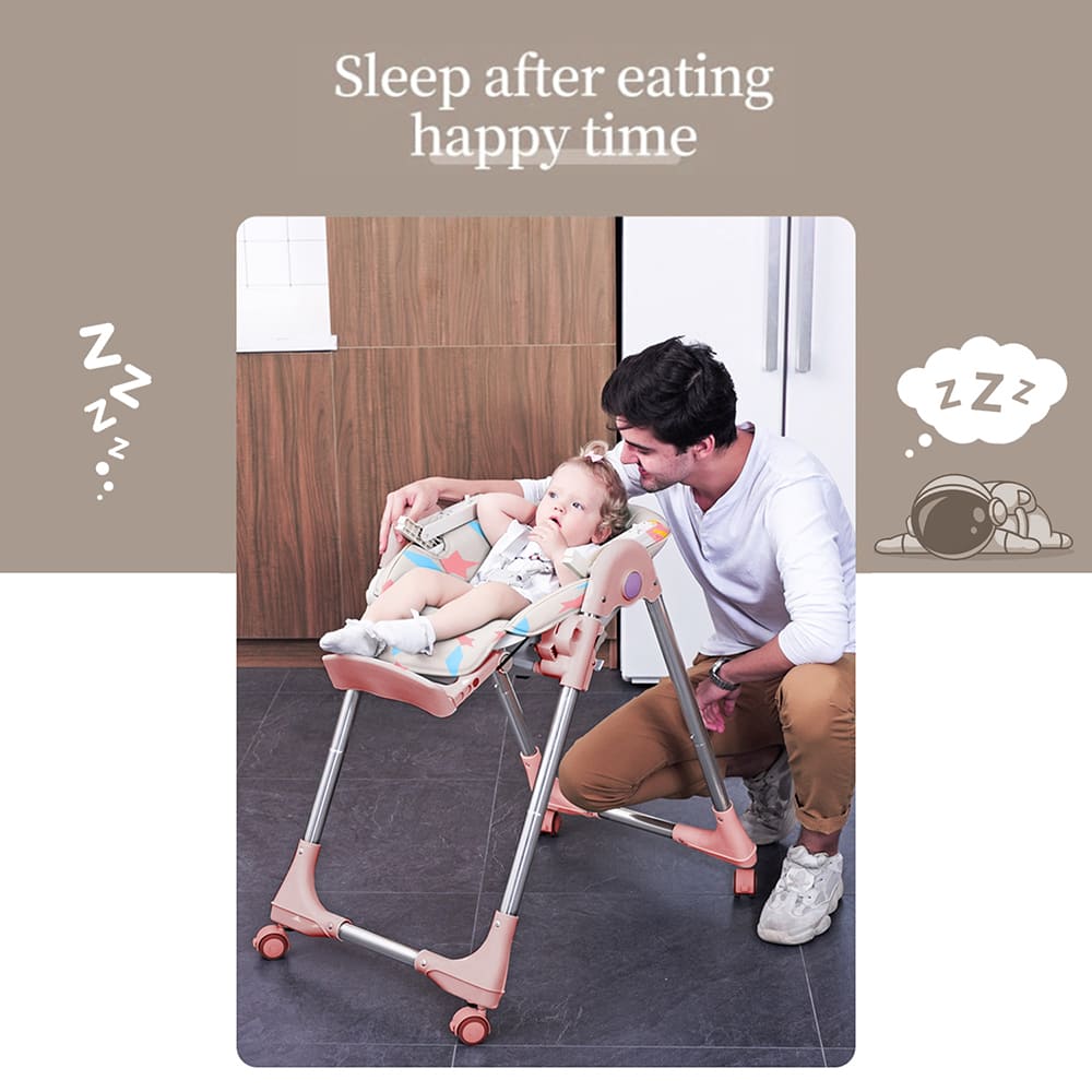 Portable Baby Booster Seat with Double Food Tray