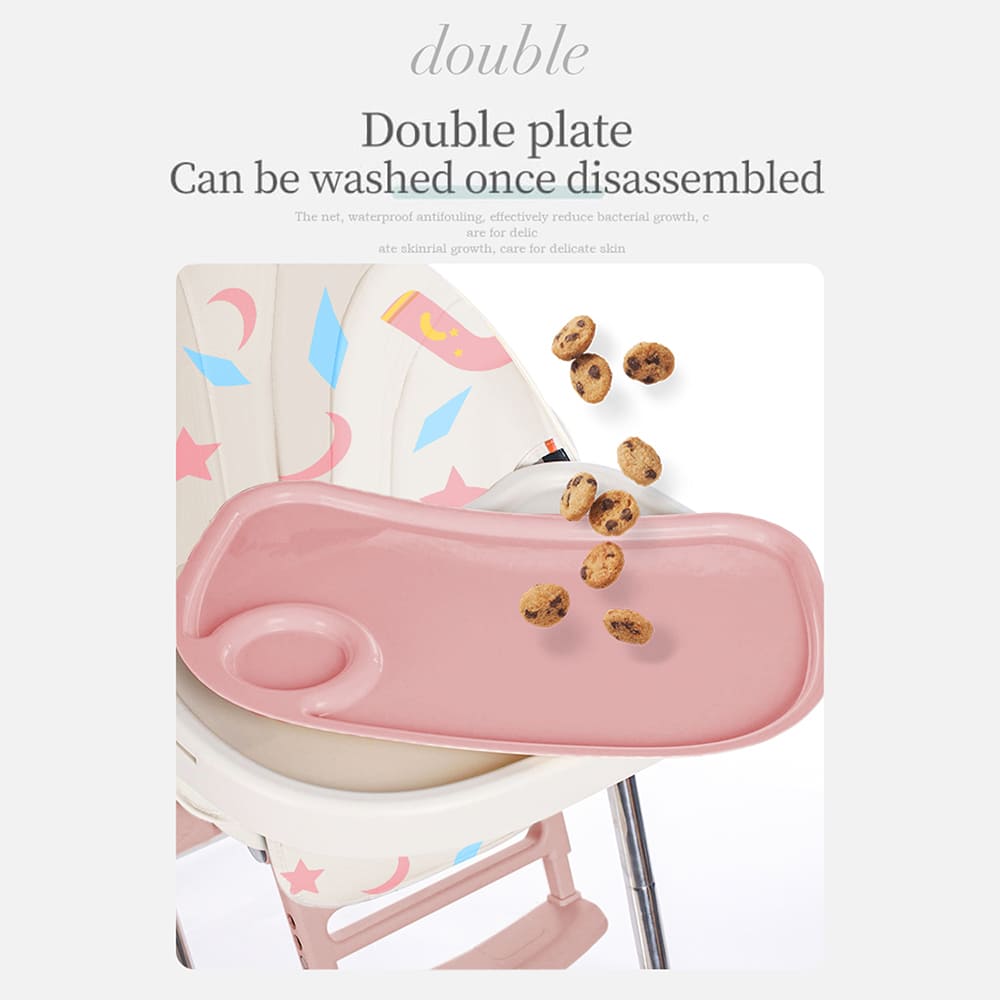 baby dining chair with 5 speed adjustable height