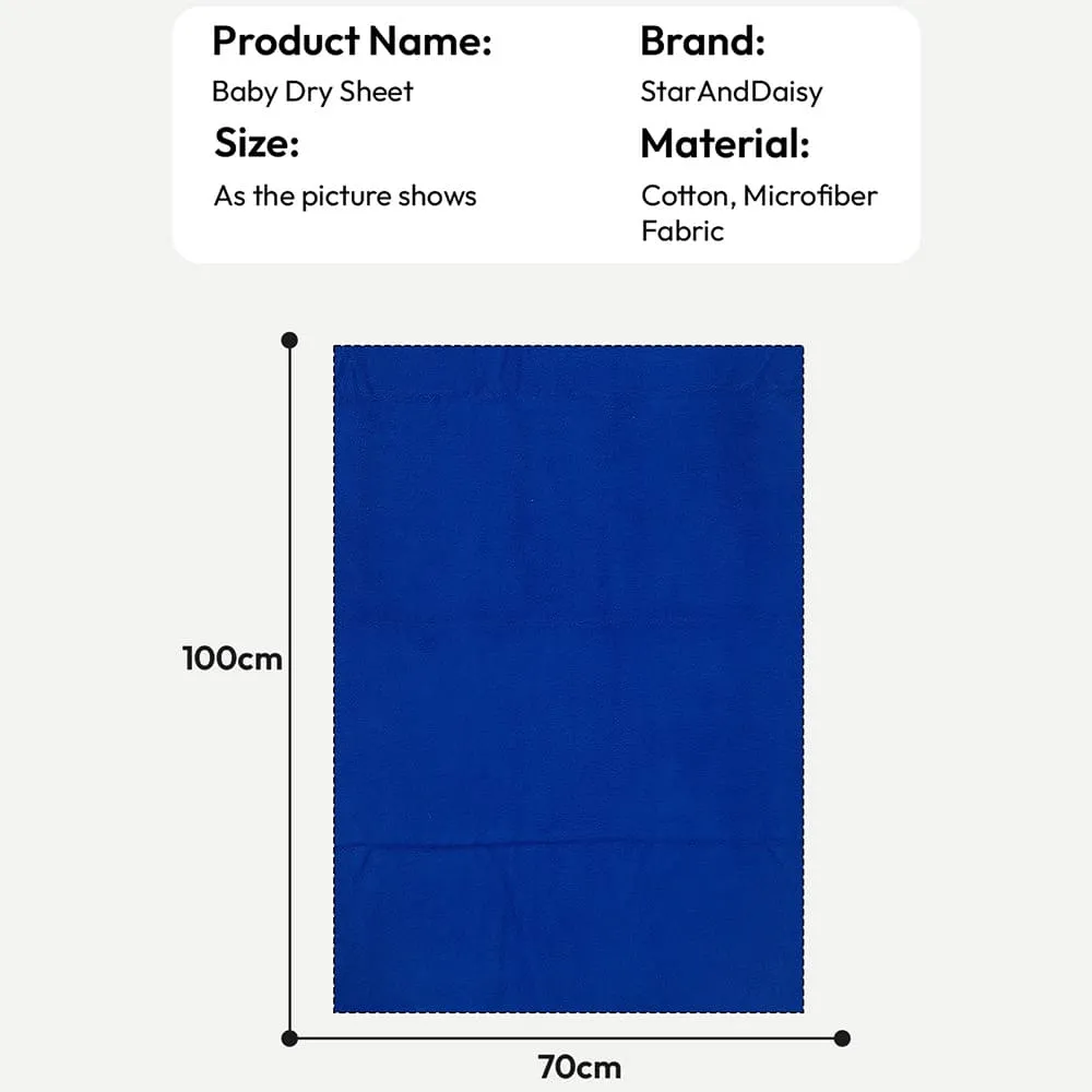 baby dry sheet blue orange dimension 100x70