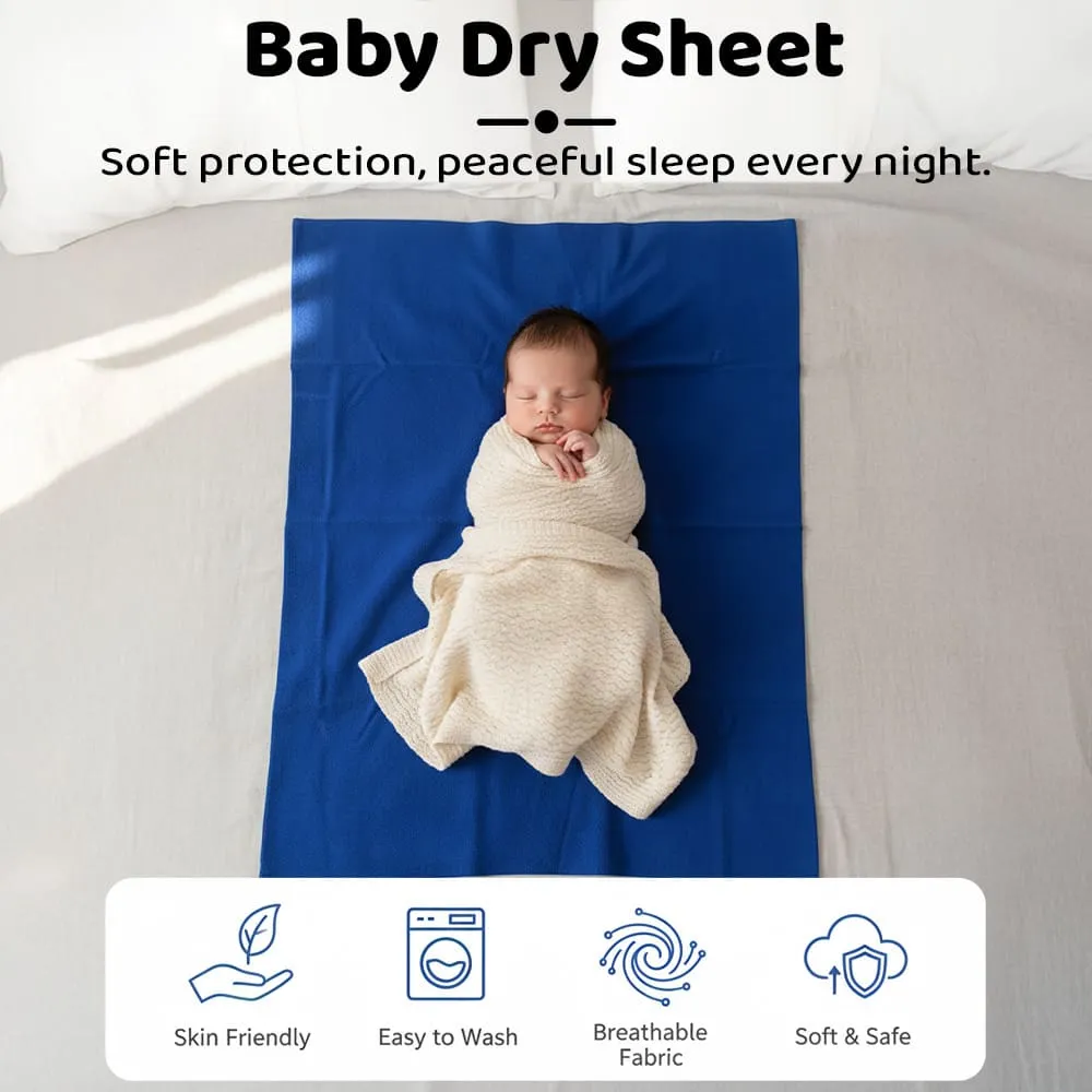 baby dry sheet blue pink
