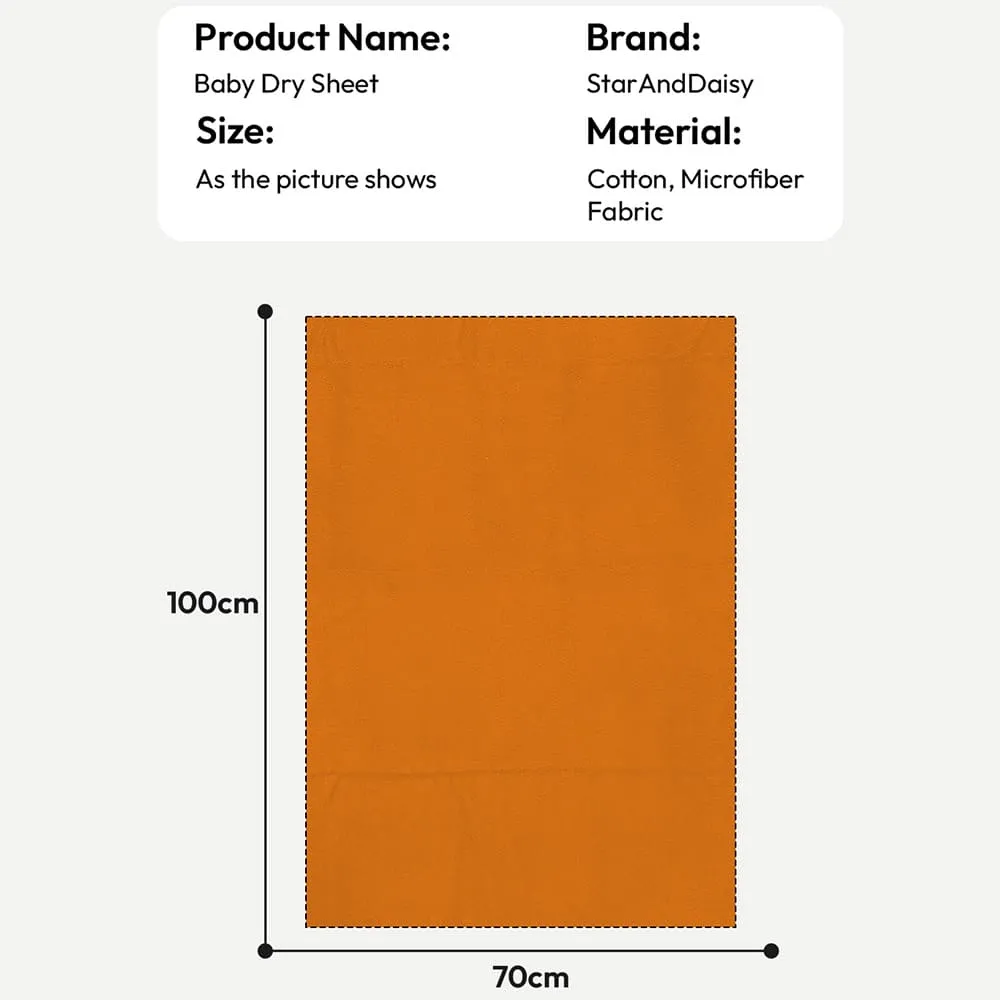 baby dry sheet pink orange 100x70