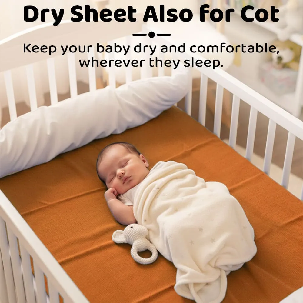 dry sheet also for cot baby dry sheet pink orange